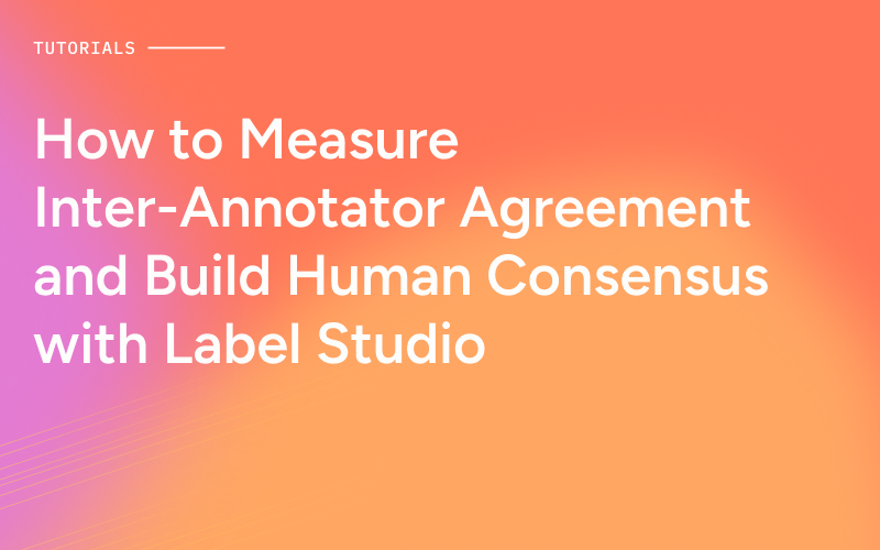 How to Measure Inter-Annotator Agreement and Build Human Consensus with Label Studio